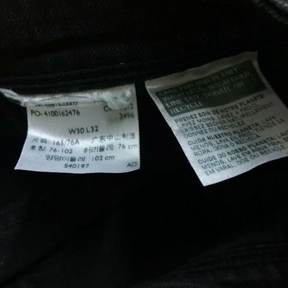 Levis Womens Jeans Black 30 Straight Demi Curve Denim Stretch Classic Rise Adult - Picture 12 of 12